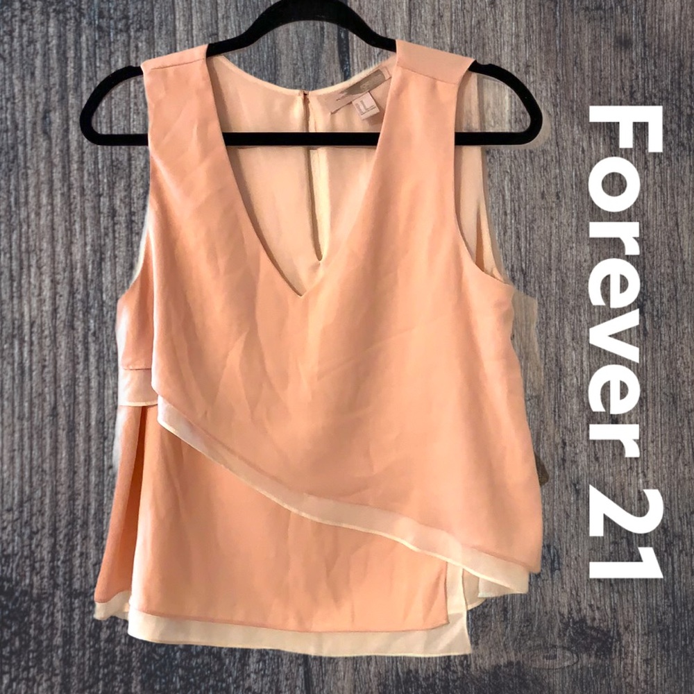 NWT Forever 21 blush pink tiered top
